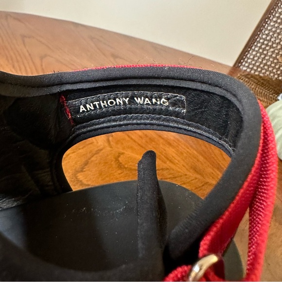 ANTHONY WANG Multicolor Buckle Strap Platform Sandal Peach Festival Rave Sz 8.5 - Picture 6 of 7